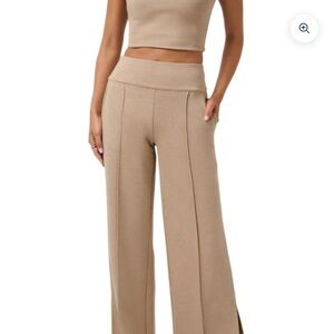 Travis Mathew Wide-Leg Knit Spa day pants